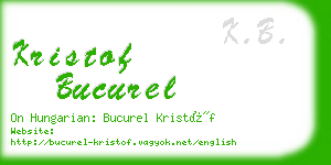 kristof bucurel business card